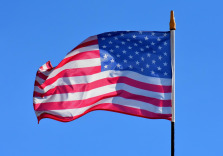 USA flag closeup
